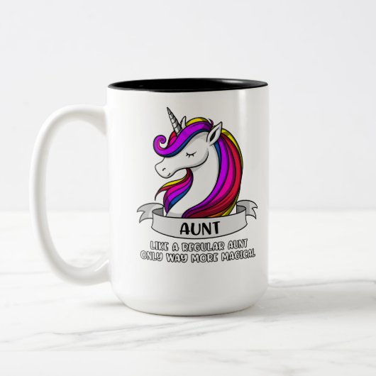 Tasse 2 Couleurs Tante magique de licorne (Gauche)