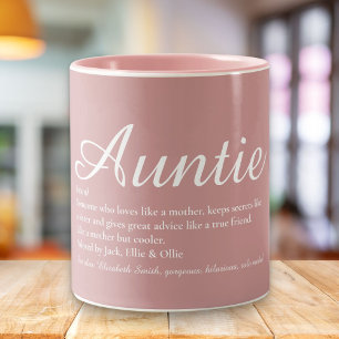Tasse 2 Couleurs Tante Tante Définition Rose Poussiéreuse Rose
