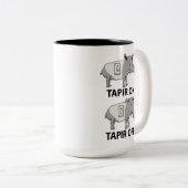 Tasse 2 Couleurs Tapir mignon et drôle sur le tapir (Devant droit)