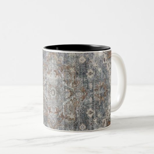 Tasse 2 Couleurs Tapis persan turc oriental (Devant droit)