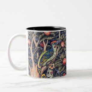 Tasse 2 Couleurs Tapisserie florale Vintage Woodpecker de William M