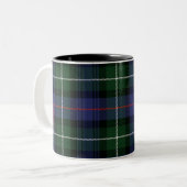 Tasse 2 Couleurs Tartan Clan MacKenzie blanc plaqué (Devant gauche)
