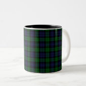 Tasse 2 Couleurs Tartan de Black Watch (Devant droit)