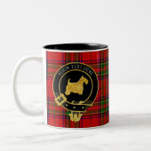 Tasse 2 Couleurs Tartan de Clan Crest Tartan (Gauche)