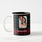 Tasse 2 Couleurs Tartan rouge et vert (Gauche)
