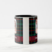 Tasse 2 Couleurs Tartan rouge et vert (Centre)