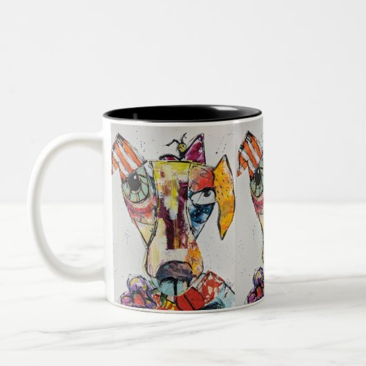 Tasse 2 Couleurs Tasse 11oz Chien de Couleurs Multiples (Gauche)