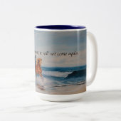 Tasse 2 Couleurs Tasse, chevaux dans le surf (Devant droit)