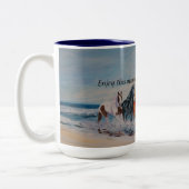 Tasse 2 Couleurs Tasse, chevaux dans le surf (Gauche)