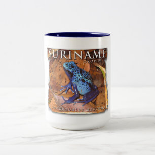 Tasse 2 Couleurs Tasse de deux couleurs avec la grenouille bleue