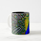 Tasse 2 Couleurs Tasse-Fin de paon (Devant gauche)
