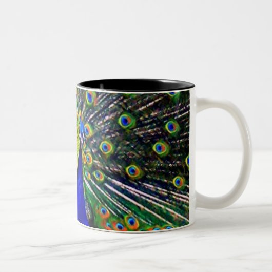 Tasse 2 Couleurs Tasse-Fin de paon (Droit)