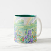 Tasse 2 Couleurs Tasse-Fleurs, papillon, arc-en-ciel (Devant droit)