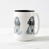 TASSE 2 COULEURS "TASSE FRANÇAISE DE CANICHE " (Devant droit)