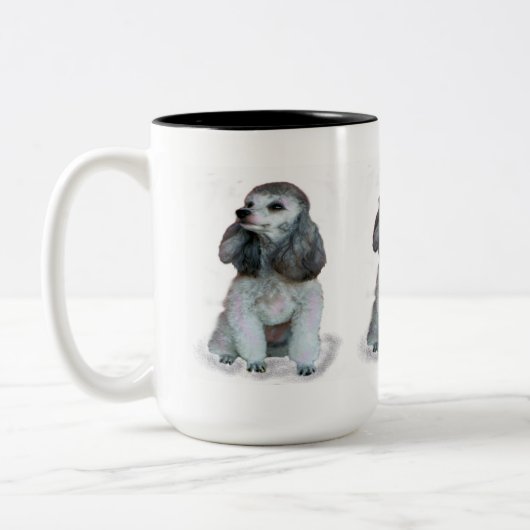 TASSE 2 COULEURS "TASSE FRANÇAISE DE CANICHE " (Gauche)