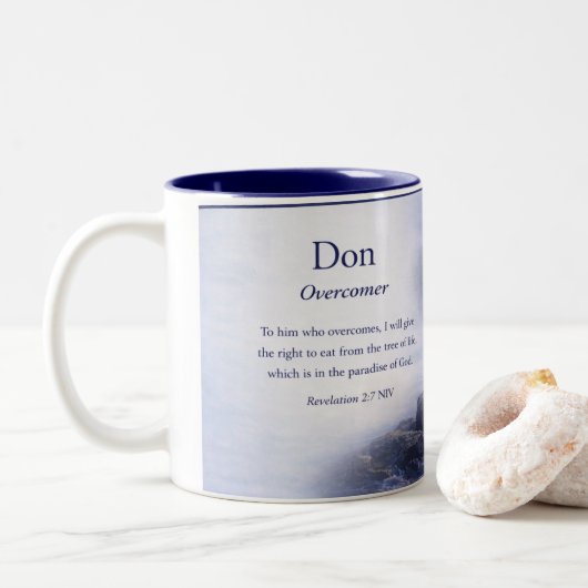 Tasse 2 Couleurs Tasse, gaucher, Don (Avec donut)