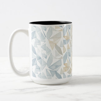 Tasse 2 Couleurs "Tasse géométrique neutre à aquarelle abstraite"