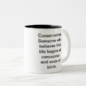 Tasse 2 Couleurs Tasse, intérieur de noir, conservateur… (Devant droit)