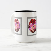 Tasse 2 Couleurs "Tasse rose de fleur d'iris " (Devant gauche)
