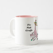 Tasse 2 Couleurs Tasses, girafe rose (Devant gauche)