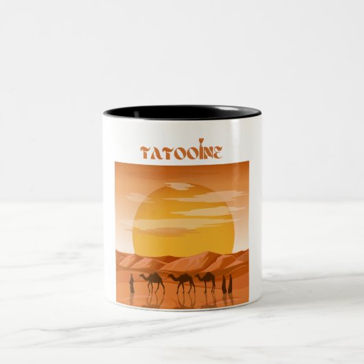 Tasse 2 Couleurs Tatooine Sunset Mug, Men's & Women's mug, camel  (Centre)