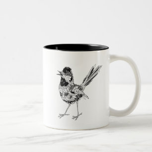 Tasse 2 Couleurs Tatouage d'oiseau