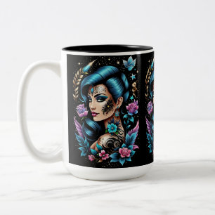 Tasse 2 Couleurs Tatouages Et Roses