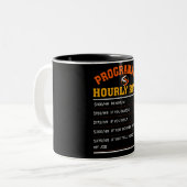 Tasse 2 Couleurs Taux horaire drôle du programmeur (Devant gauche)