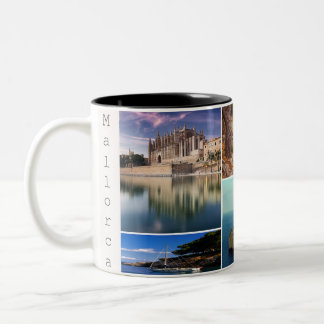 Tasse 2 Couleurs Taza collage isla de Mallorca, Majorca
