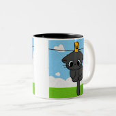 Tasse 2 Couleurs Taza. Cute cat. Clothesline (Devant droit)