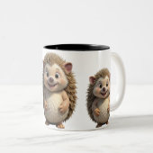 Tasse 2 Couleurs taza erizos divertida (Devant droit)