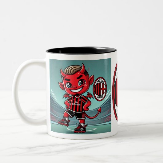 Tasse 2 Couleurs Tazza Milan calcio (Gauche)