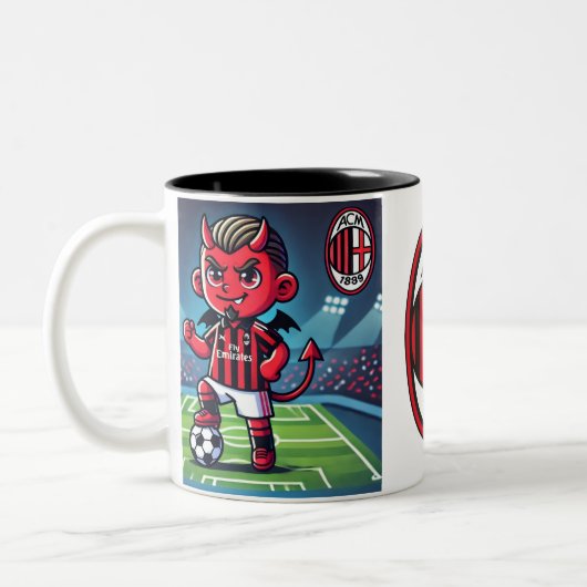 Tasse 2 Couleurs Tazza Milan calcio (Gauche)