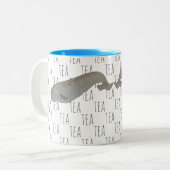 Tasse 2 Couleurs Tea Marine Mammal Aquarelle Narwhal (Devant gauche)