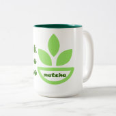 Tasse 2 Couleurs Tea vert : Merci So Matcha (Devant droit)