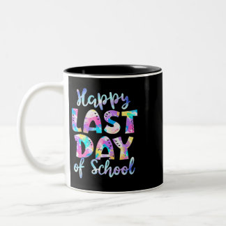 Tasse 2 Couleurs Teacher Tie Dye Bonjour Été Joyeux Dernier Jour De