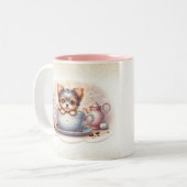Tasse 2 Couleurs  Teacup Yorkie Coffee Lover (Devant gauche)