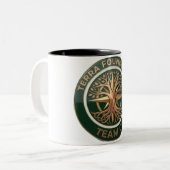 Tasse 2 Couleurs Team C – Terra Foundation Earth Emblem | Global Un (Devant gauche)