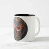 Tasse 2 Couleurs Team E – MAGMA INTENSITY Emblem | Fiery Power Lead (Devant droit)