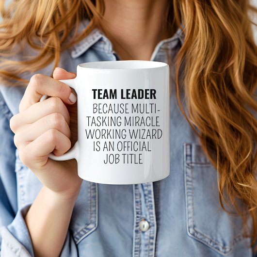 Tasse 2 Couleurs Team Leader Gift, Funny Team Leader Mug, New Team