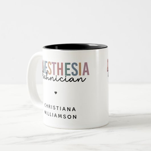 Tasse 2 Couleurs Technicien d'anesthésie personnalisée Technique d' (Devant gauche)