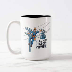 Tasse 2 Couleurs Technicien de ligne professionnel