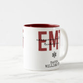 Tasse 2 Couleurs Technicien Médicale d'urgence EMT personnalisé (Devant droit)