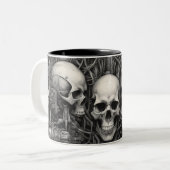 Tasse 2 Couleurs Techno crânes 016 (Devant gauche)