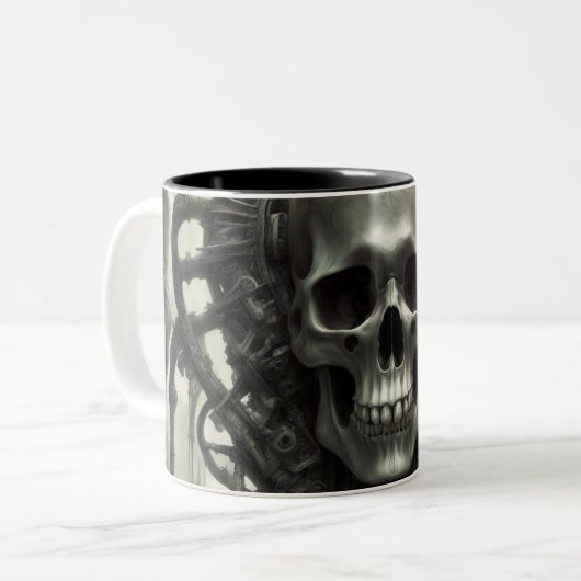 Tasse 2 Couleurs Techno crânes 057 (Devant gauche)