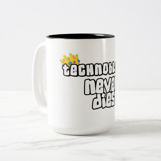Tasse 2 Couleurs Technoblade ne meurt jamais (Devant gauche)