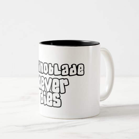 Tasse 2 Couleurs Technoblade ne meurt jamais (Devant droit)