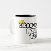 Tasse 2 Couleurs Technoblade ne meurt jamais (Devant gauche)