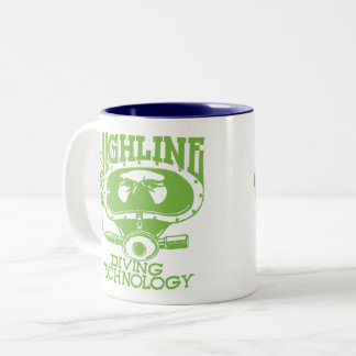Tasse 2 Couleurs Technologie de Plongeon Highline Logo Rétro