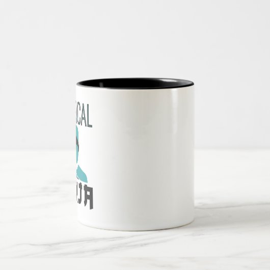 Tasse 2 Couleurs Technologue en chirurgie Ninja Scrub Tech (Centre)